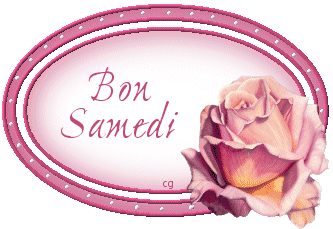 Gif animé Bon samedi rose rose